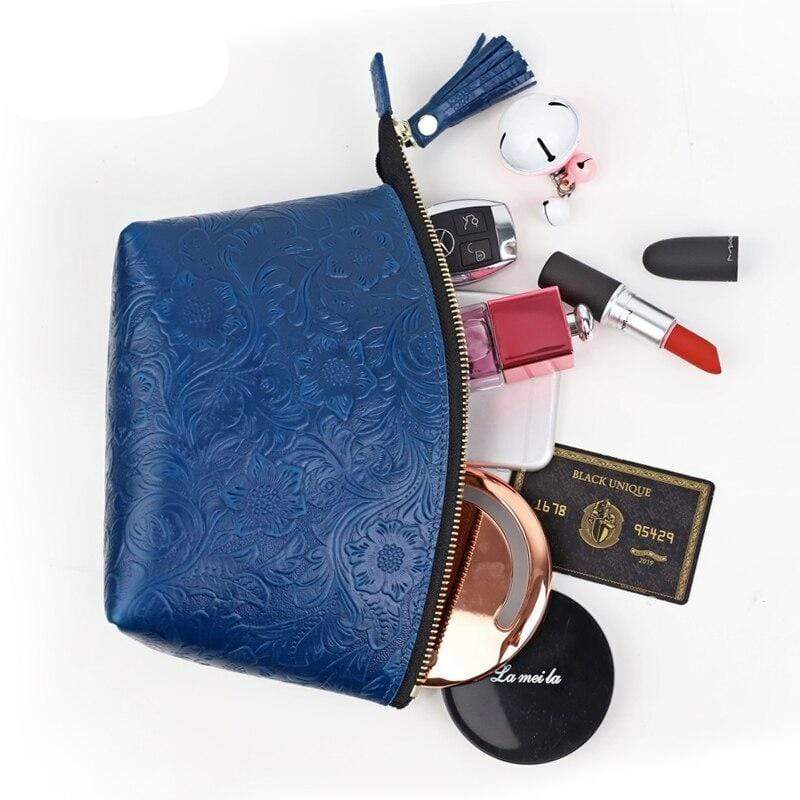 Organisateur de produits de soin en cuir motifs
