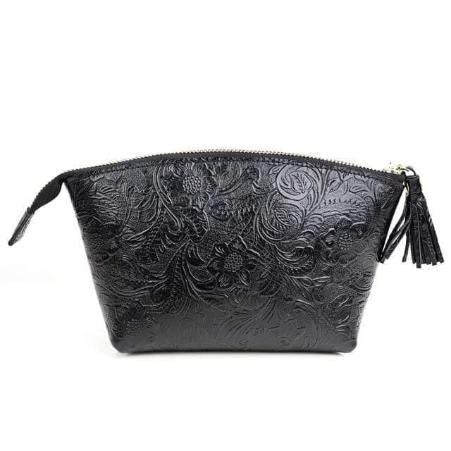 Accessoire de voyage en cuir avec motifs