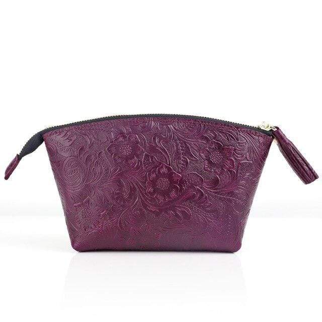 Trousse de toilette élégante en cuir pour voyager