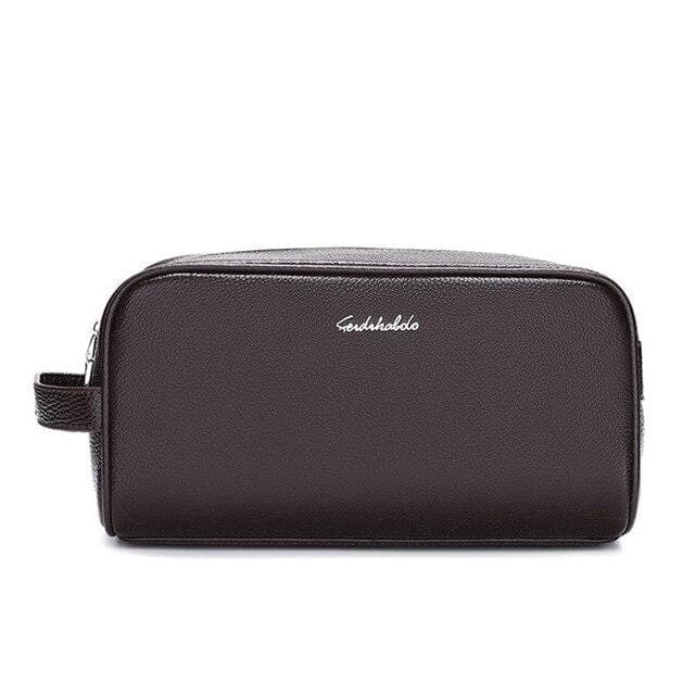 Trousse de toilette en cuir véritable
