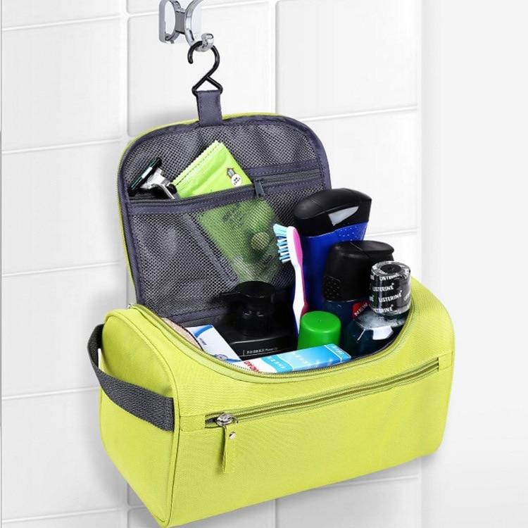 Trousse de toilette homme verte compacte et résistante