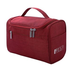 trousse de toilette femme rouge