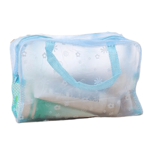 trousse de toilette transparente fleurs