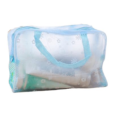 trousse de toilette transparente fleurs