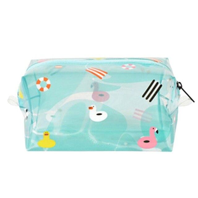 Trousse de toilette transparente piscine