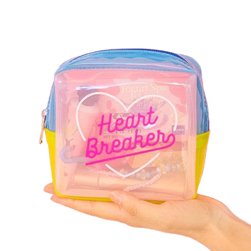 Trousse de toilette minimaliste en plastique transparent