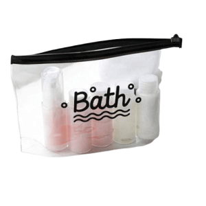 trousse de toilette transparente bath