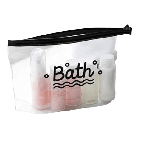 trousse de toilette transparente bath