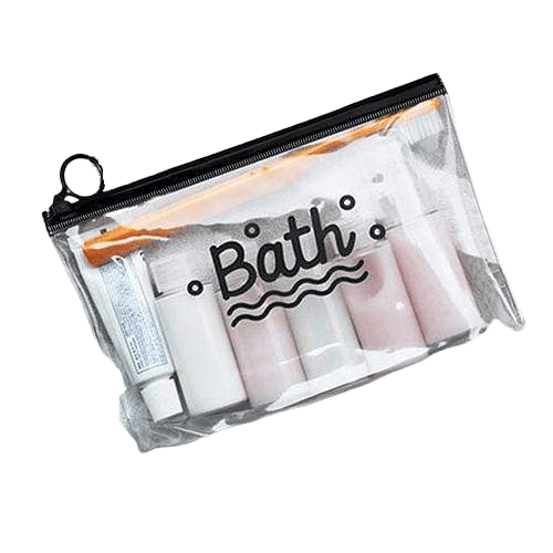 tendance trousse de toilette plastique transparent