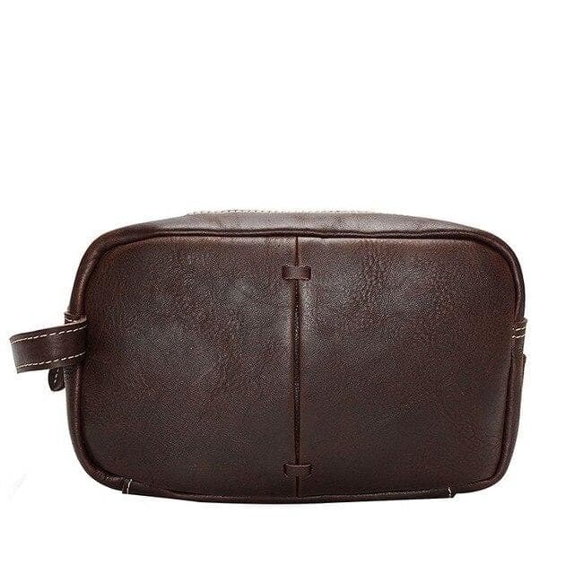 Trousse de toilette en cuir rétro