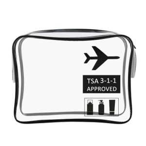 Trousse de toilette transparente approuvée TSA