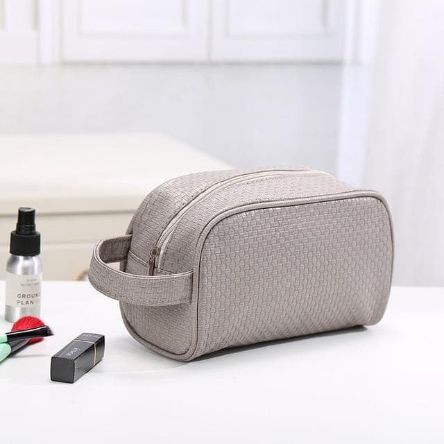 trousse de soin compacte en cuir synthétique