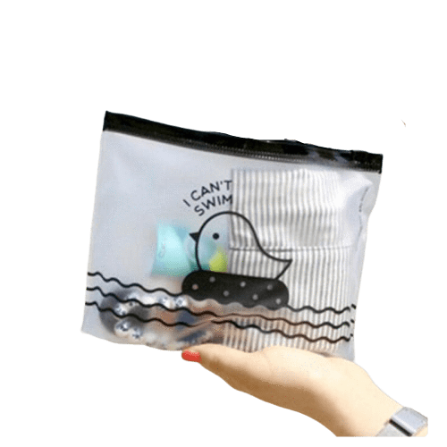 Trousse de toilette transparente canard