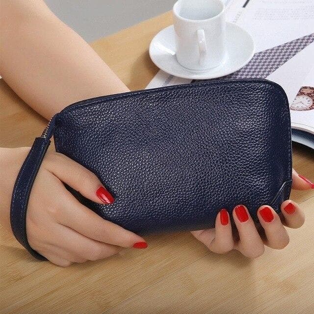 pochette cosmetique cuir femme chic