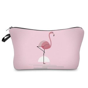 trousse de toilette flamant rose