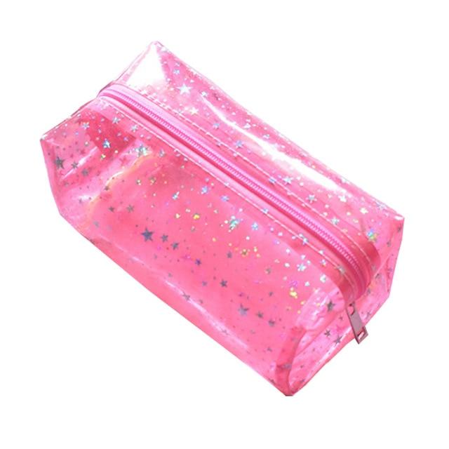accessoire de voyage transparent paillettes étoile