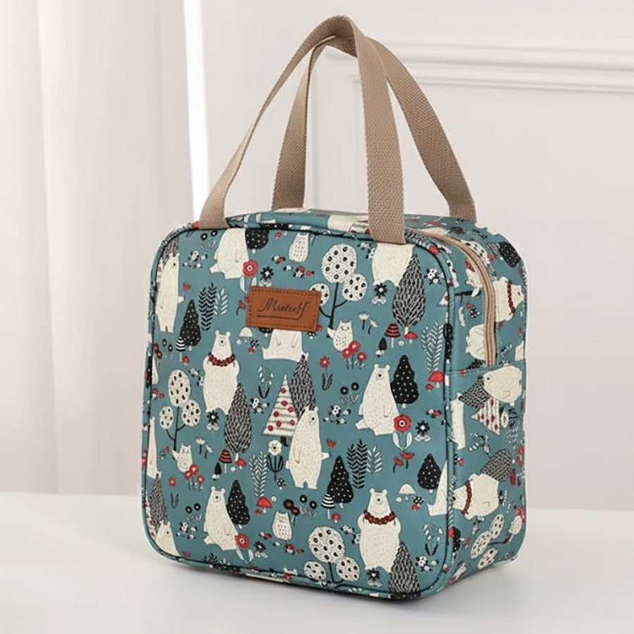 Sac de toilette motif ourson nordique