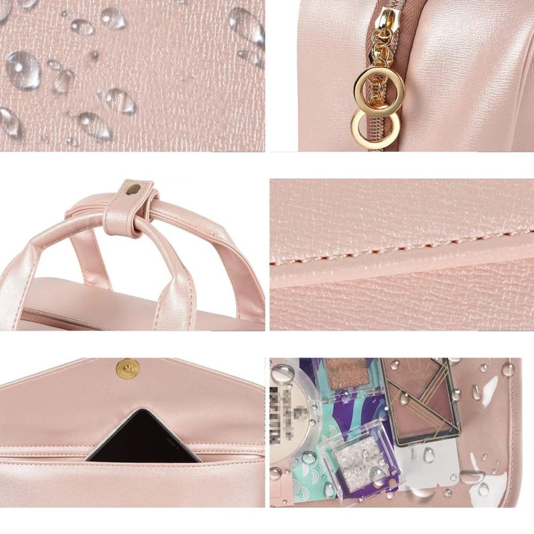 Trousse de toilette de Voyage Femme à Suspendre en couleur beige
