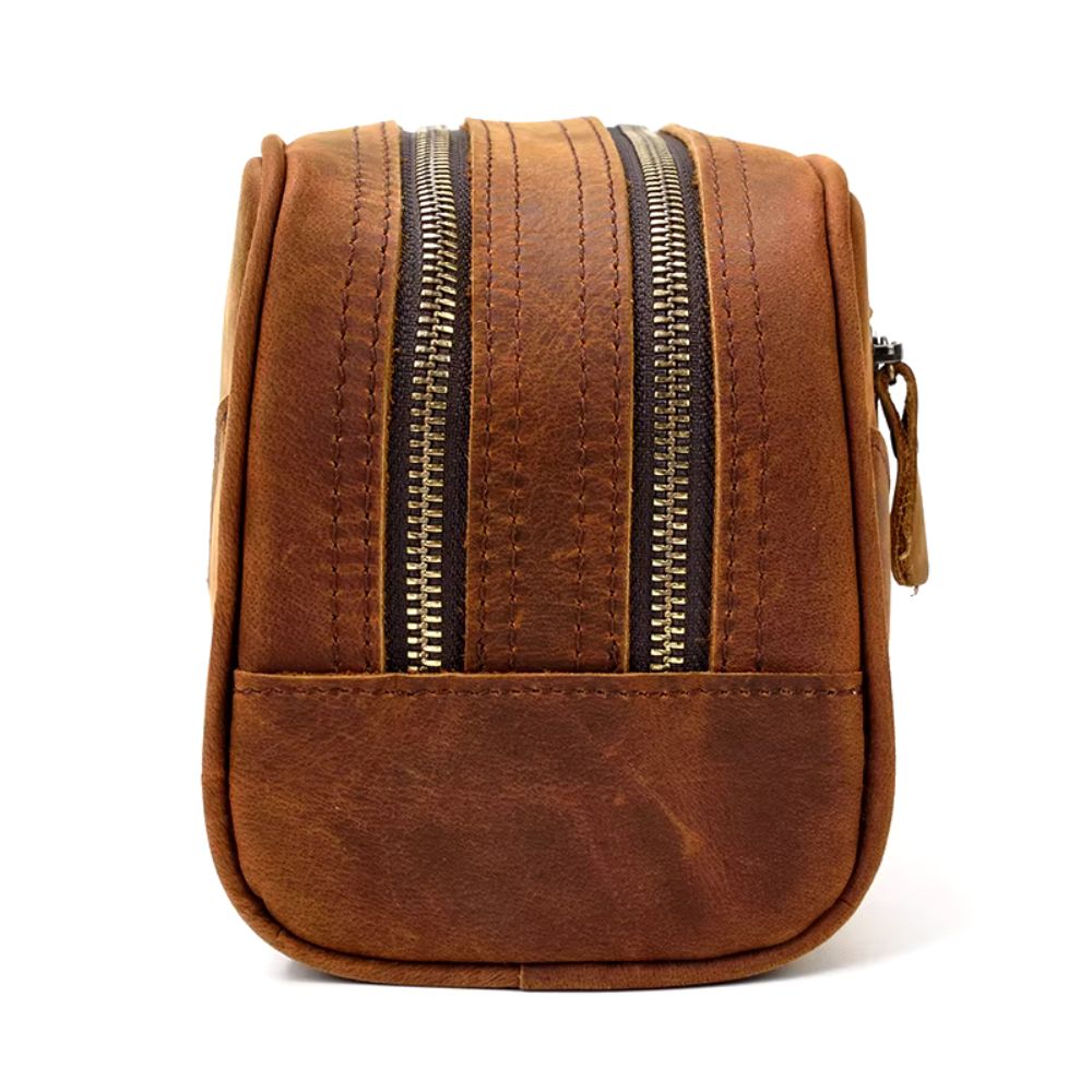 Accessoire de voyage en cuir marron