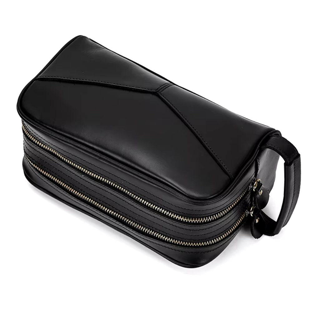 accessoire de voyage cuir noir