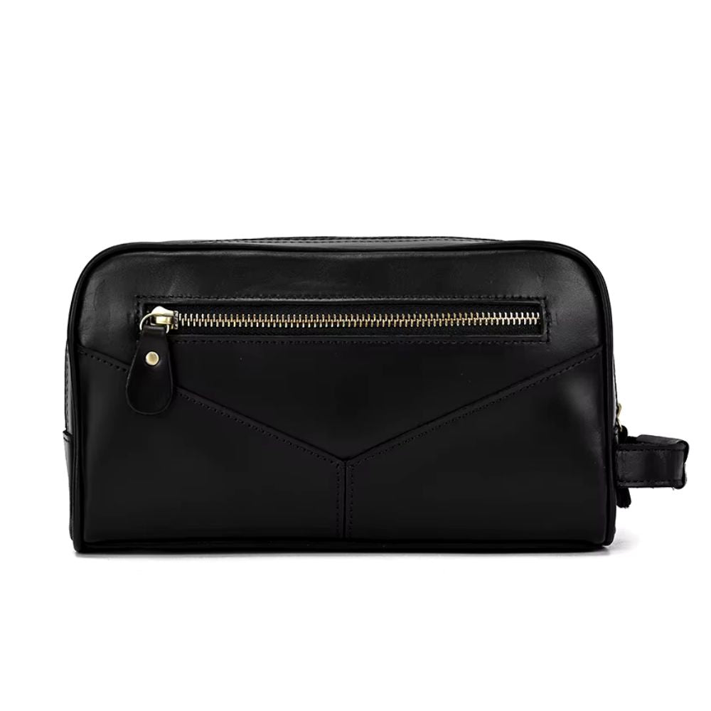 trousse de toilette élégante en cuir