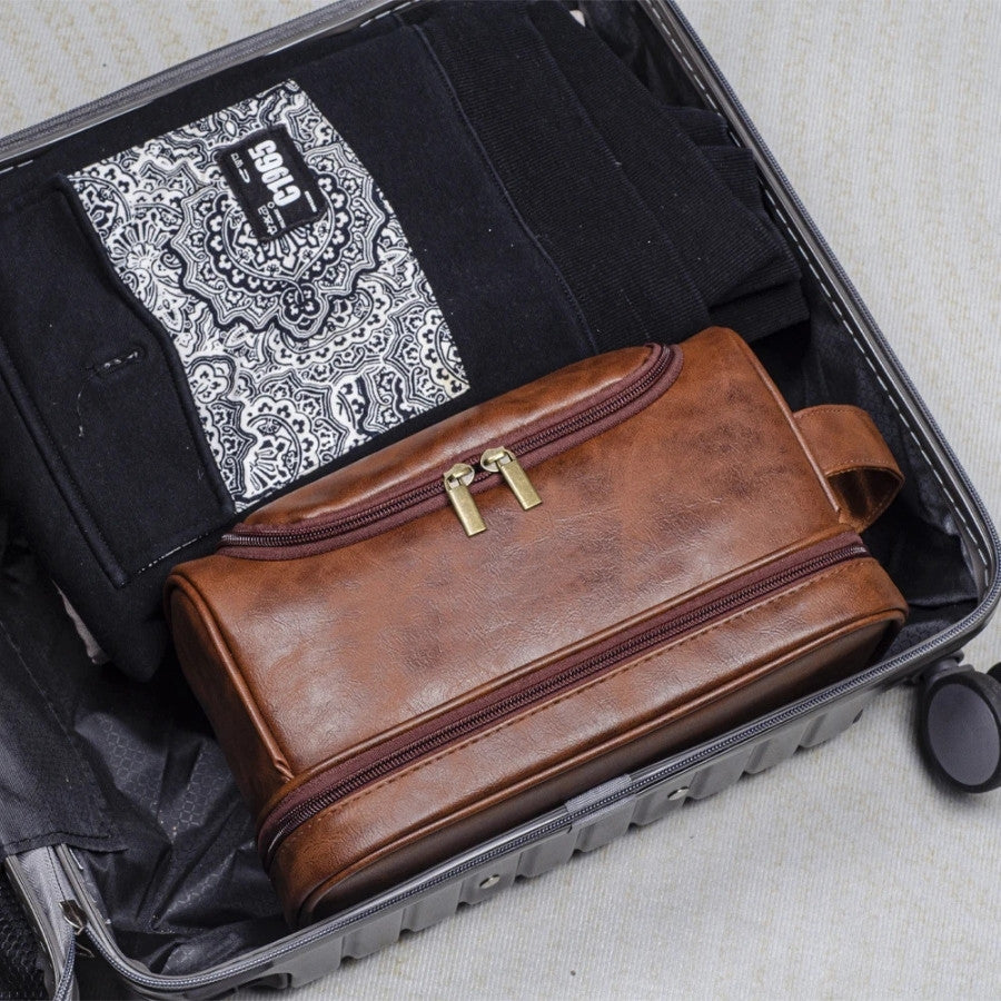Trousse de Toilette homme élégante en cuir