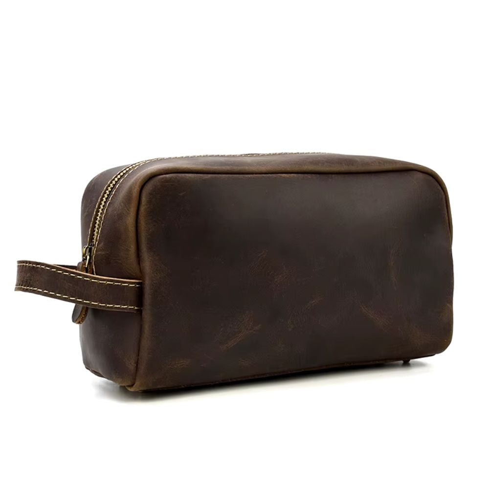 Trousse de toilette pour homme voyage en cuir