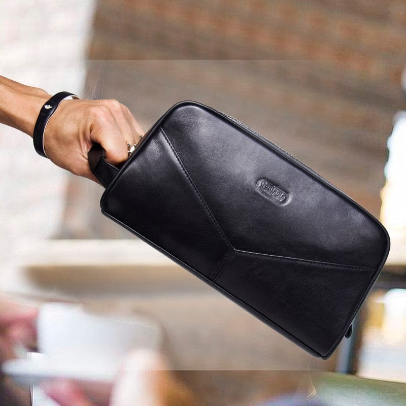 Pochette de voyage homme en cuir personnalisée