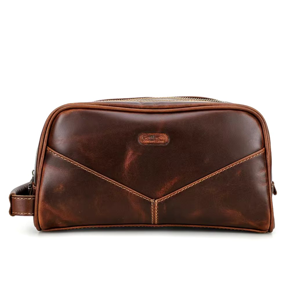 Étui de soin homme en cuir véritable