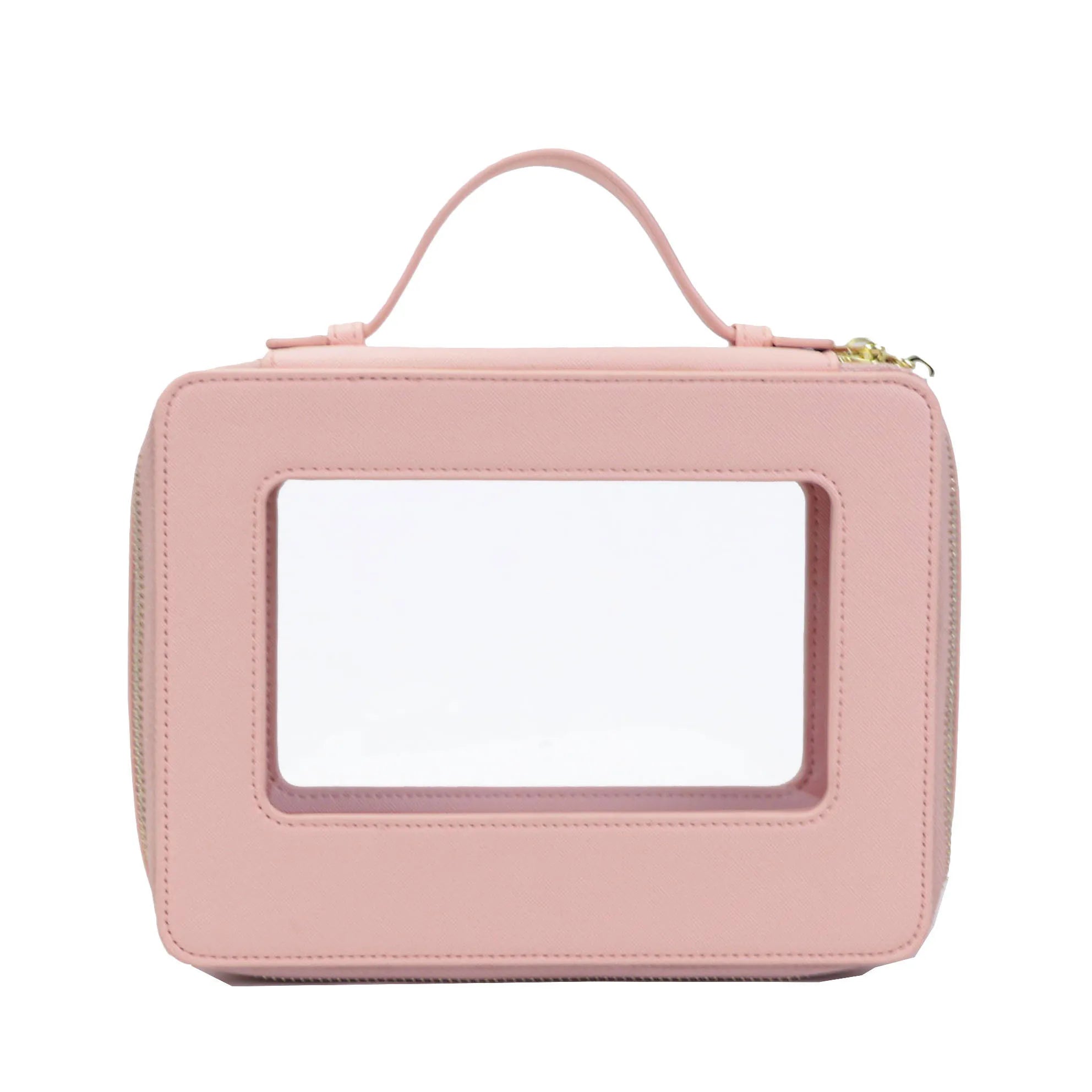 pochette zippée moderne transparente