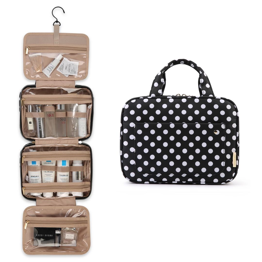Trousse de toilette à compartiments transparents