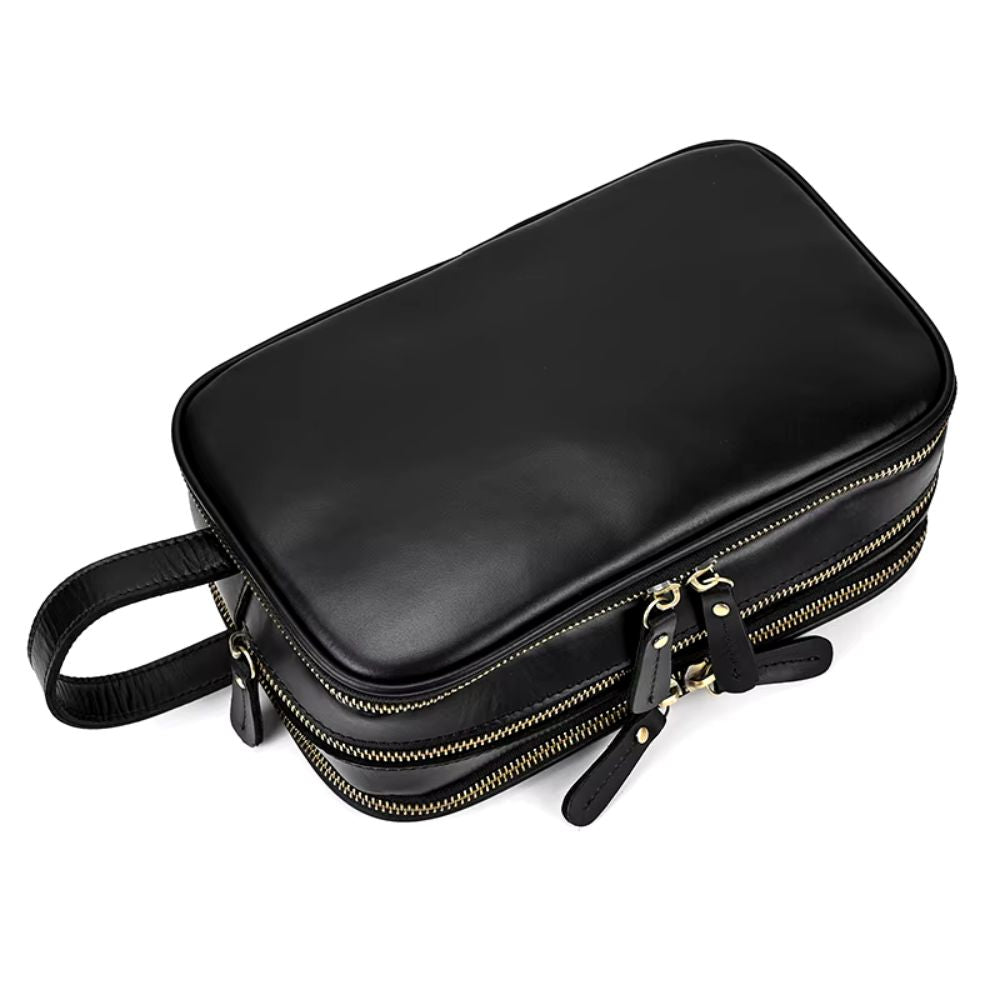 trousse de toilette cuir classique