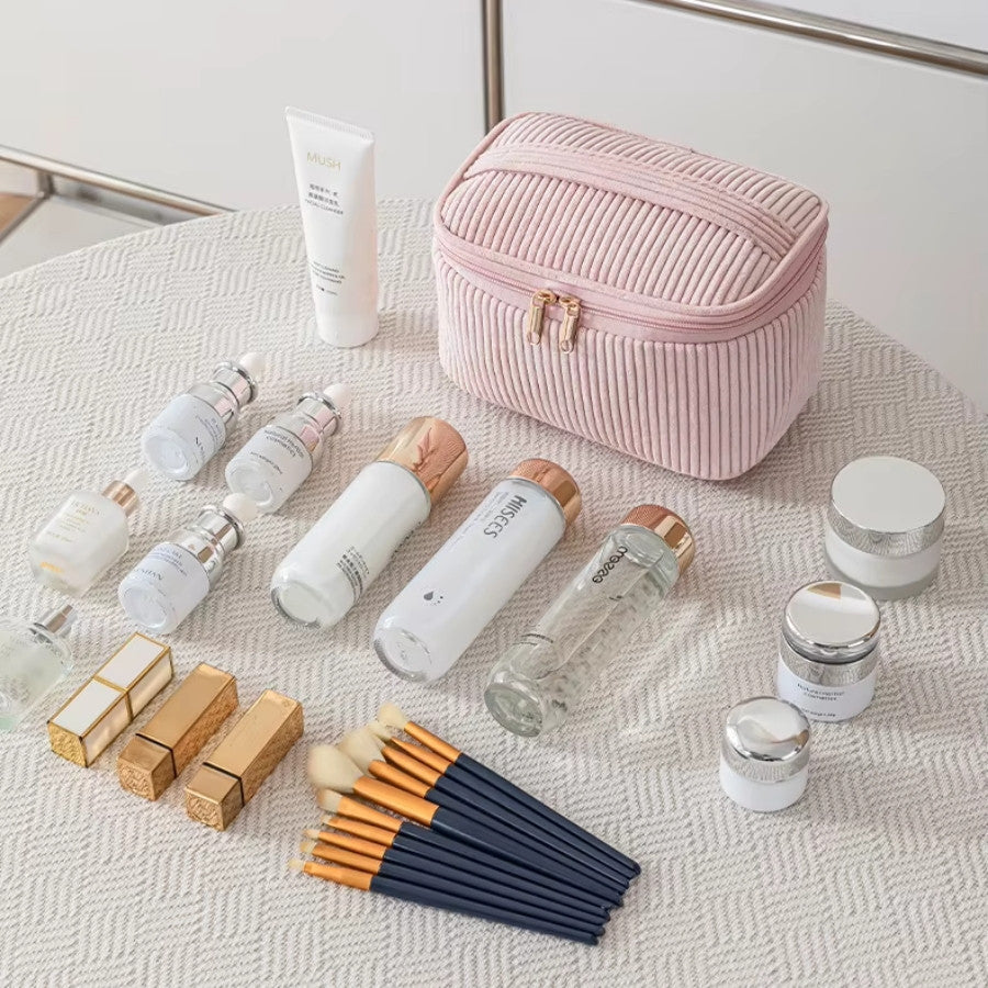 valise avec vanity en velours