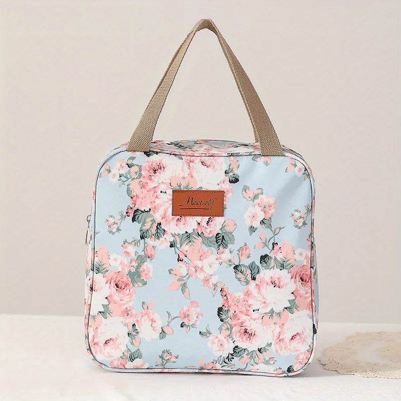 trousse de toilette élégante avec motifs floraux