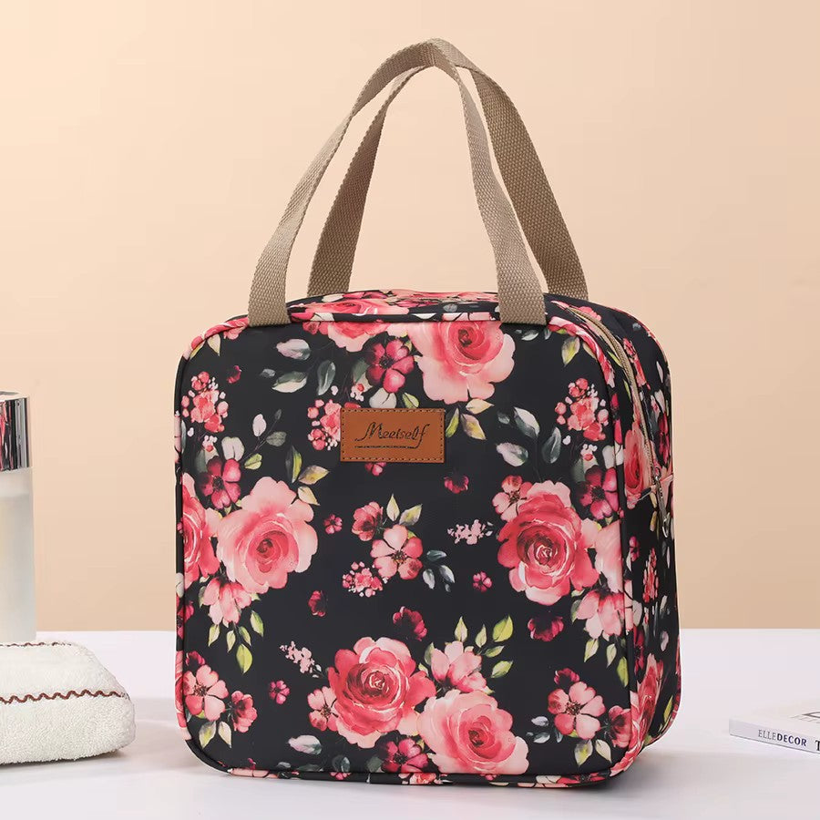 trousse de toilette élégante motif floral