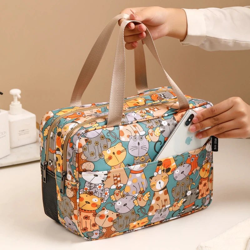 Trousse de toilette à motifs félins