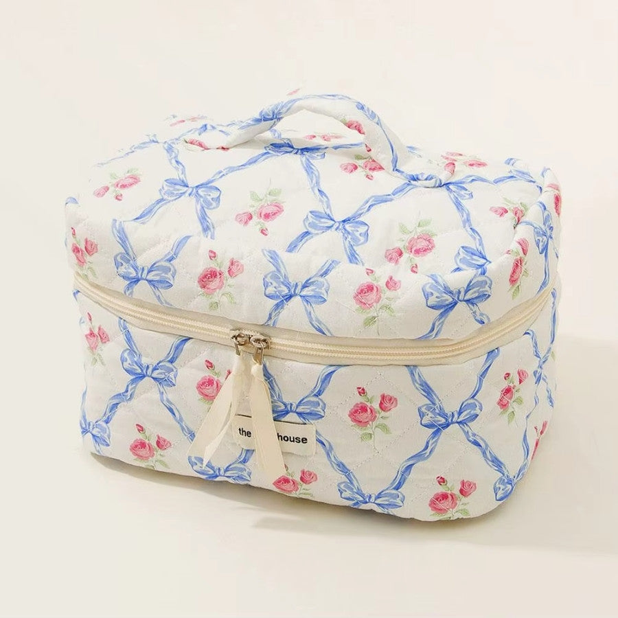trousse de toilette vintage fleurie