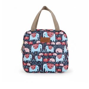 Trousse de toilette souple motifs éléphants colorés