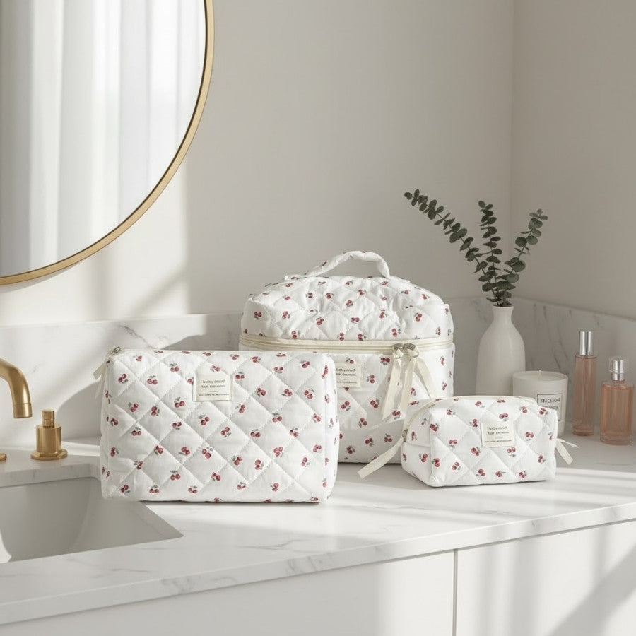Sac de voyage beauté cerises