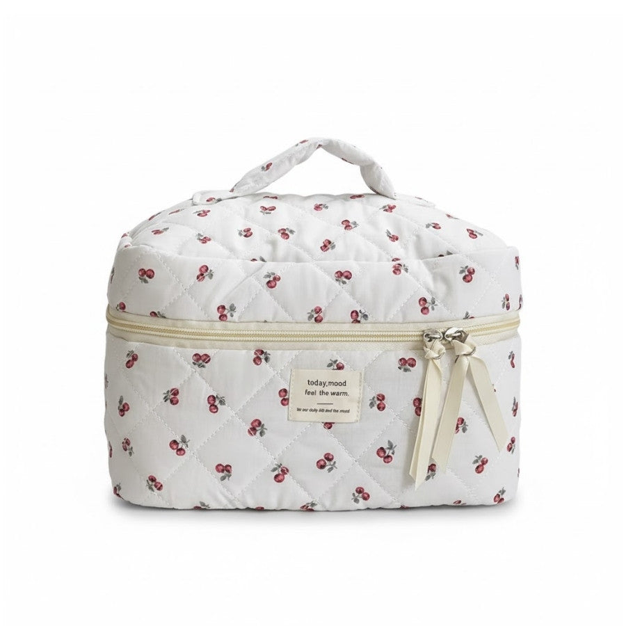 vanity trousse de toilette femme cerises